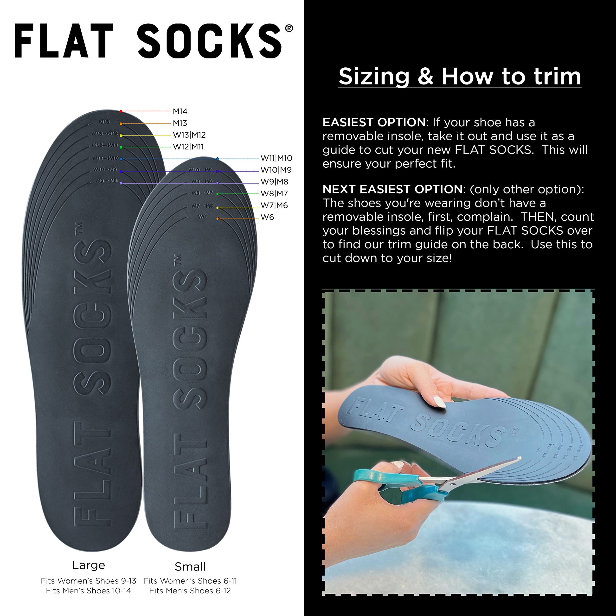 FLAT SOCKS No Show Socks, Sockless Shoe Liner, No Slipping, No Stinking, Washable Barefoot Shoe Insert for Men and Women, Sand, Large