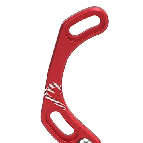 Jopwkuin Cycling Chain Guide, Aluminum Alloy Easy Installation Red High Strength Bike Chain Guide Single Disc Replacement for Road Bike