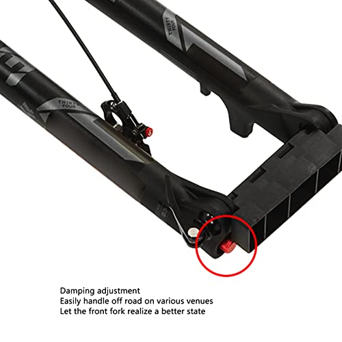 Jopwkuin Bike Suspension Fork, Remote Lockout Sturdy Stiffness 27.5in 175mm Mountain Bike Front Fork Good Locking Control for Maintain