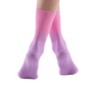 egen dye tie yoga socks for women man novelty print non skid socks non slip grip for pilates barre ballet sport 2 pairs (purple)