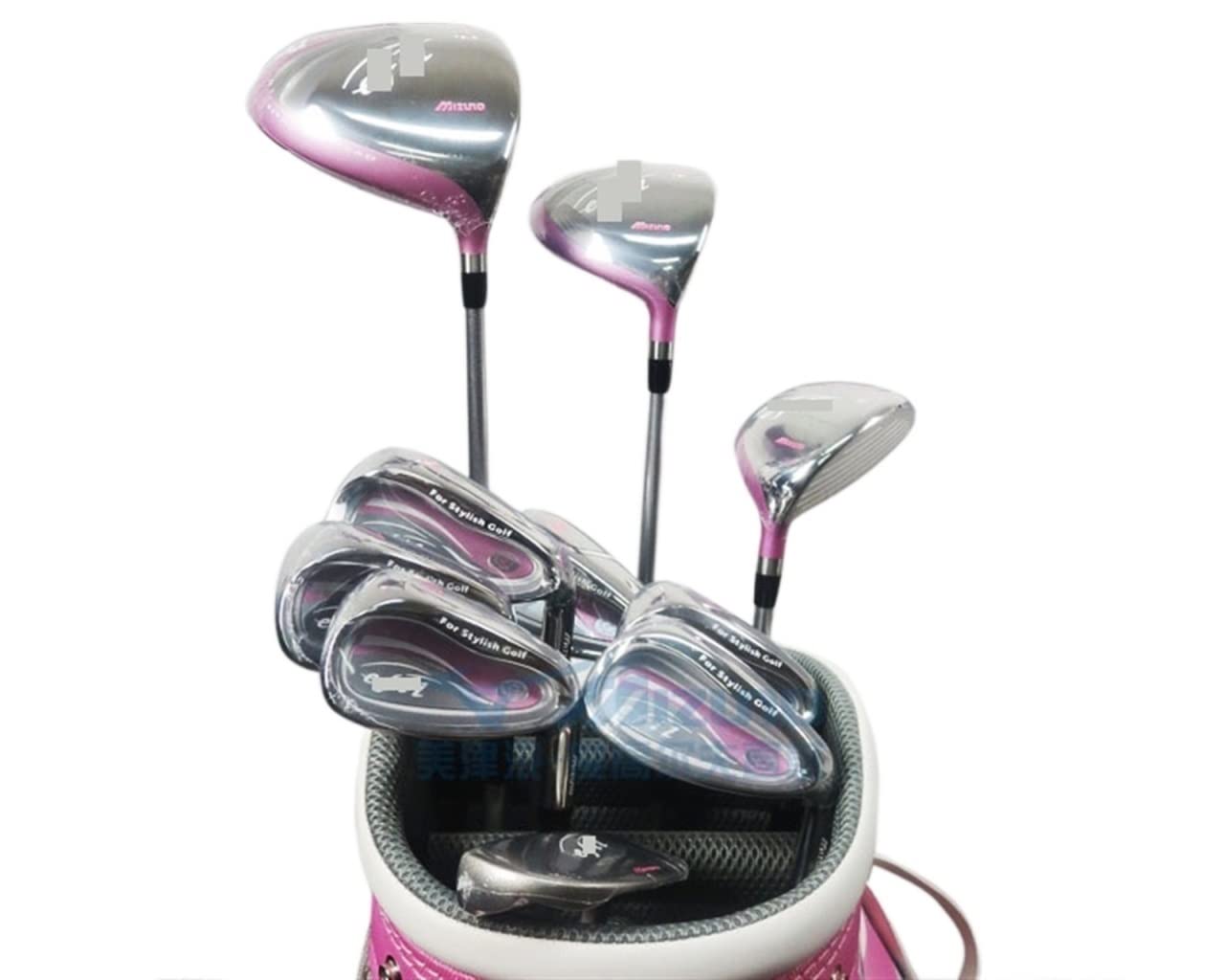 ENEMO New Women Compatible with Golf Clubs Efil Compelete Set of Driver 3 5 Wood Irons Bag L Flex Graphite Shaft No Bag (Color : Purple with Bag)