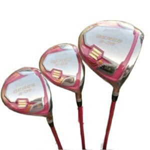 ENEMO Women's Golf Complete Set Compatible with Honma Beres IS-06 4 Star Club Set Driver Fairway Iron Putter Graphite Shaft L Flex (No Bag (Color : 13pcs no Bag)