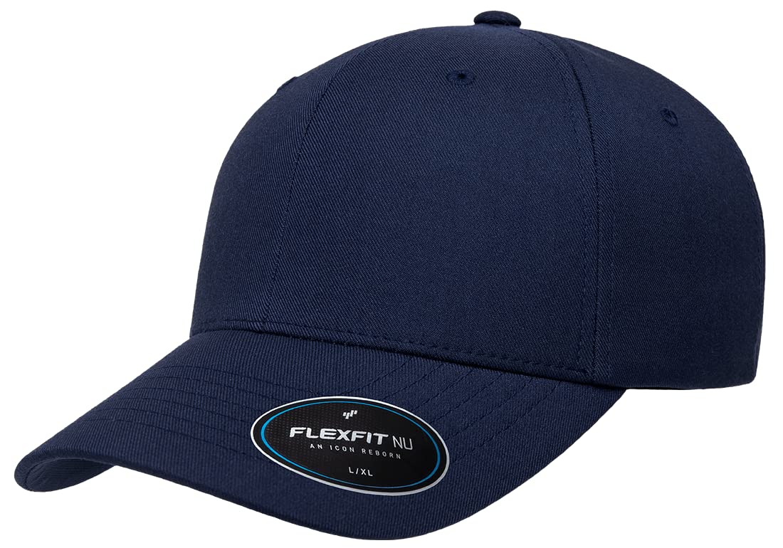 The Hat Pros | Flexfit NU Tri-Layer Men's Athletic Baseball Hat Fitted 6100NU Cap (as1, Alpha, l, x_l, Navy)