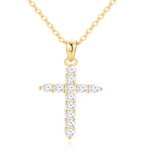 gold cross necklaces for women gold diamond cross neckclace cubic zirconia,womens cross necklace gold silver cross pendant cross gold necklace for women woman faith jewelry