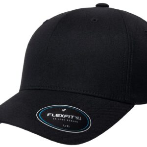 The Hat Pros | Flexfit NU Tri-Layer Men's Athletic Baseball Hat Fitted 6100NU Cap (as1, Alpha, l, x_l, Black)