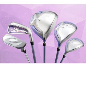 ENEMO New Women Compatible with Golf Clubs Efil Compelete Set of Driver 3 5 Wood Irons Bag L Flex Graphite Shaft No Bag (Color : Purple with Bag)