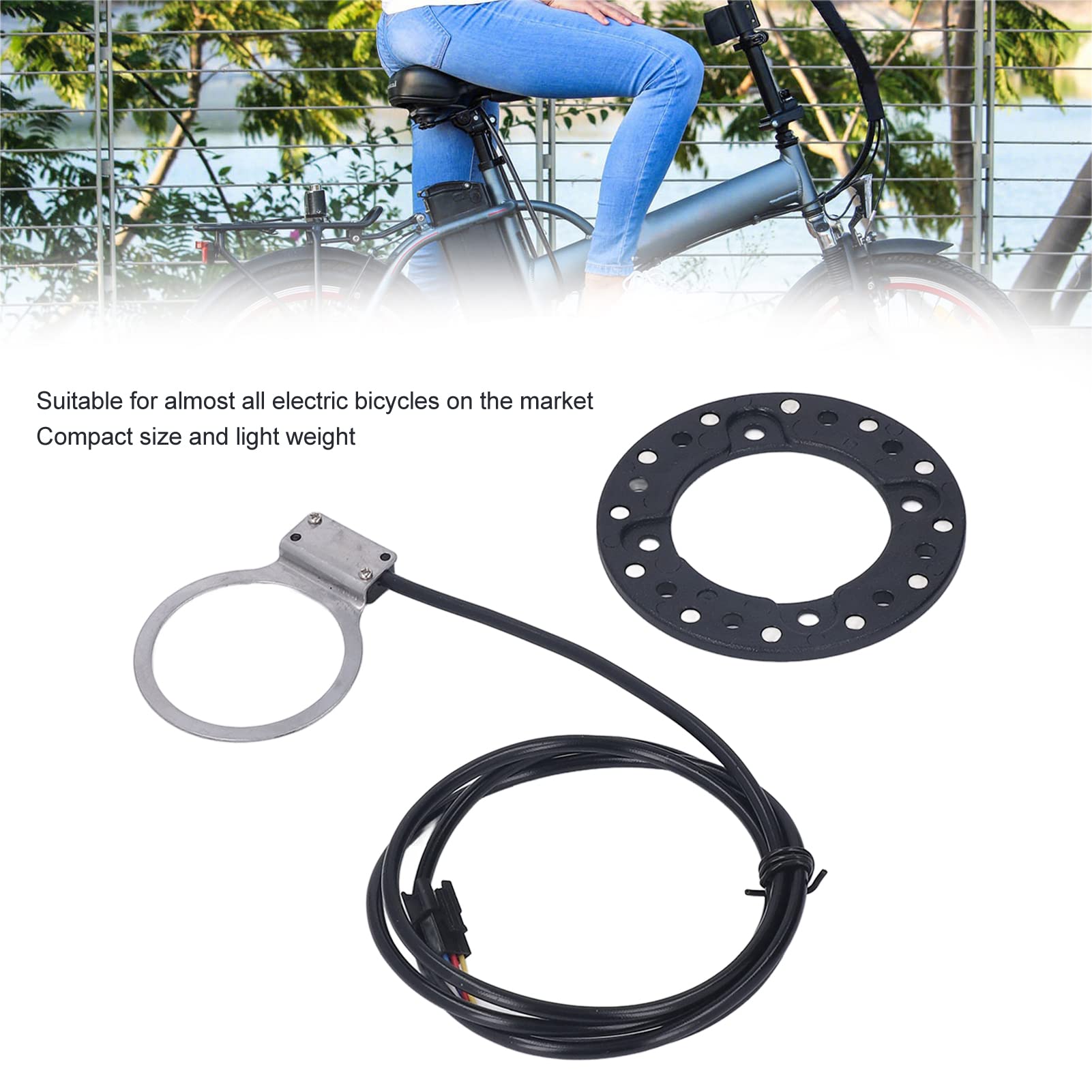 Electric Bike Speed Sensor, Energy Saving Sensitive Bike Power Pedal Assist Sensor Compact Dustproof Easy Installation for Replacement