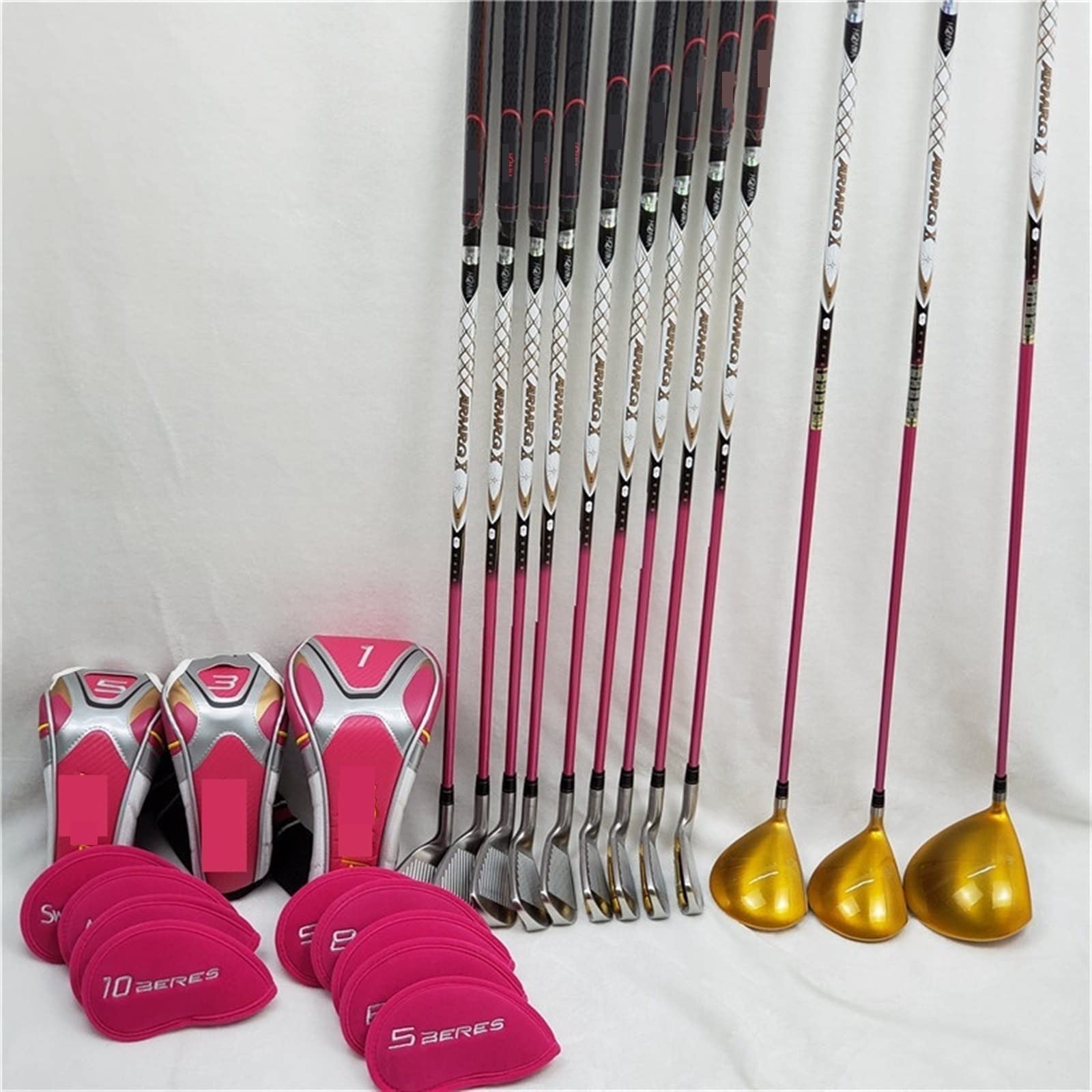 ENEMO Women's Golf Complete Set Compatible with Honma Beres IS-06 4 Star Club Set Driver Fairway Iron Putter Graphite Shaft L Flex (No Bag (Color : 13pcs no Bag)