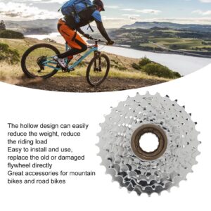 DAUERHAFT 8 Speed Rotary Freewheel, Strong Compatibility Corrosion Proof Rust Prevention 13‑32T Flywheel for Mountain Bike