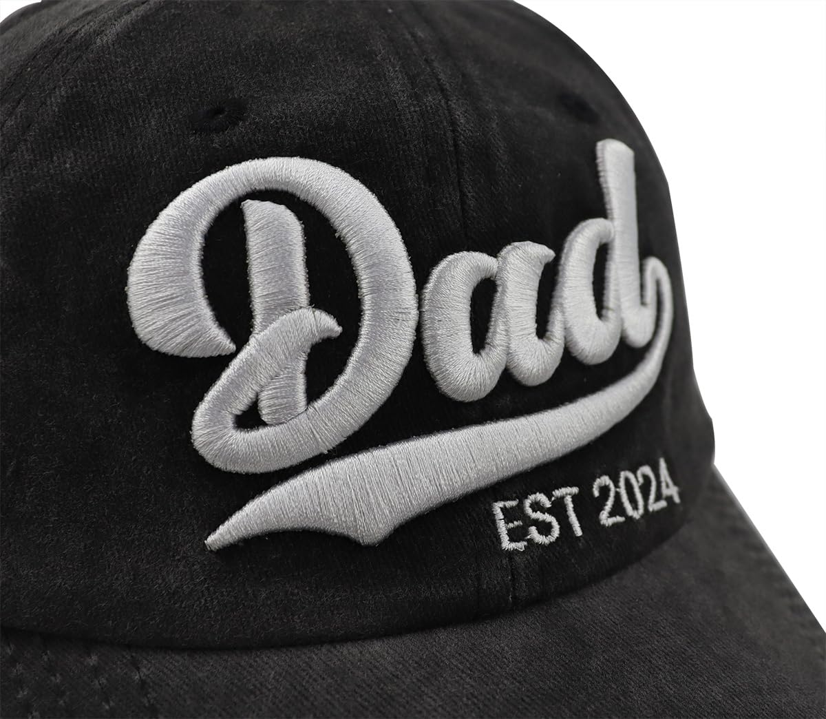 New Dad Gifts for Men, Funny Dad Est 2024 Hat, Adjustable Cotton 3D Embroidered World's Best Dad Baseball Cap, Fathers Day Birthday Gifts for Him Husband Papa Daddy Friends