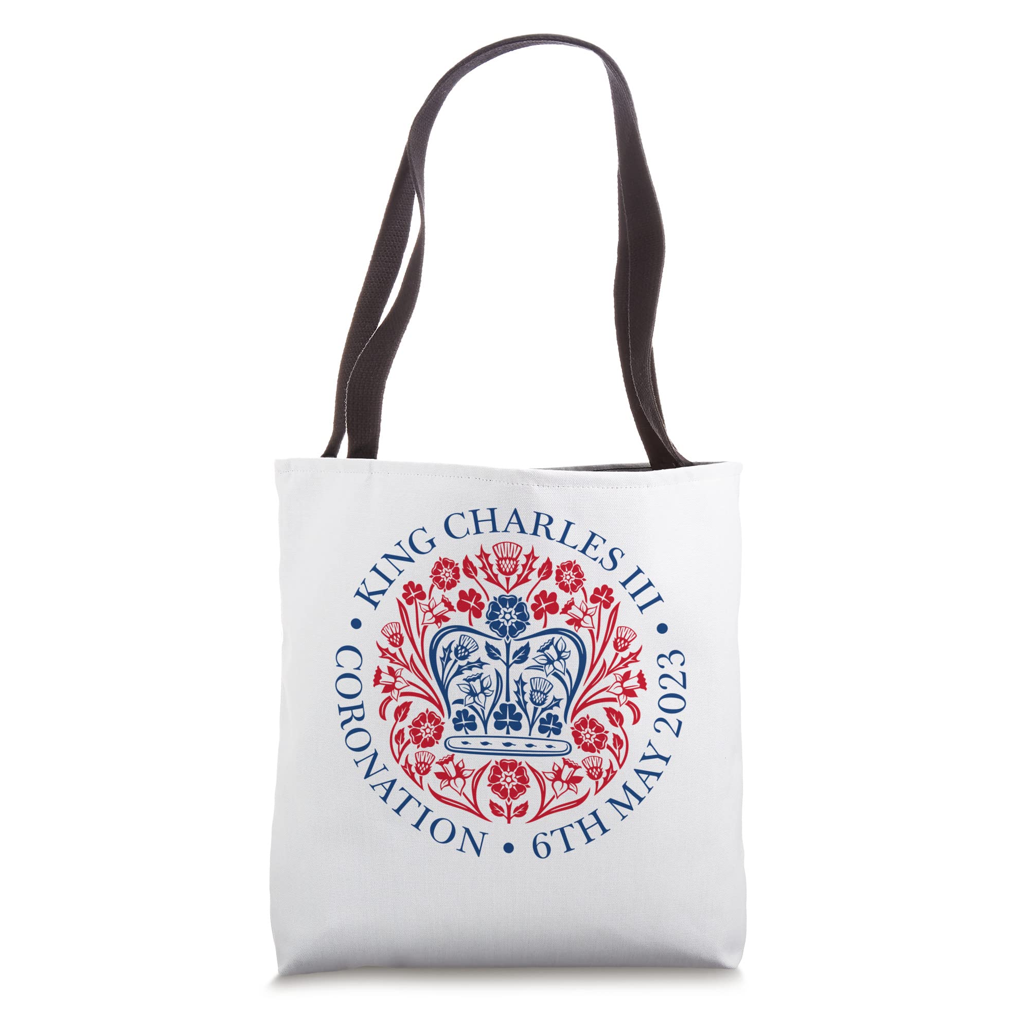 2023 Coronation King Charles UK British Crown Emblem Logo Tote Bag