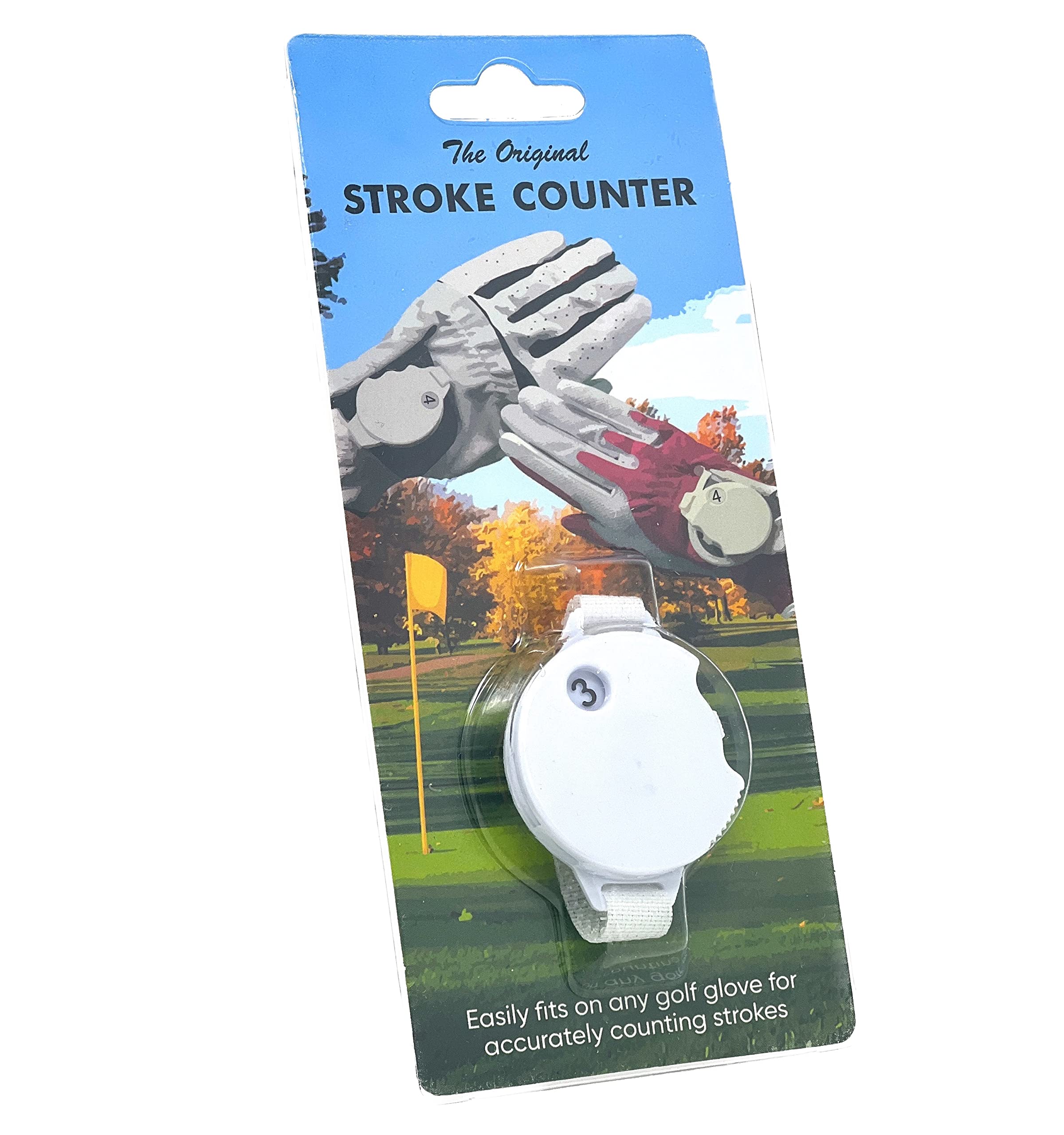 No Worry Sports Original Stroke Counter with Universal Golf Glove Fastener