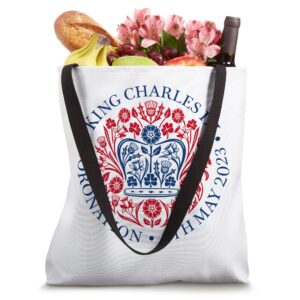 2023 Coronation King Charles UK British Crown Emblem Logo Tote Bag