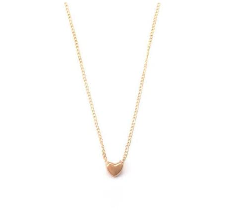 Tiny Gold Heart Necklace-14K Gold Necklace Gift for Women