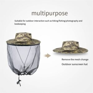 Head Net Hat for Men Women Adventure Fishing Hat Safari Hat for Hunting Camping Hiking Camouflage