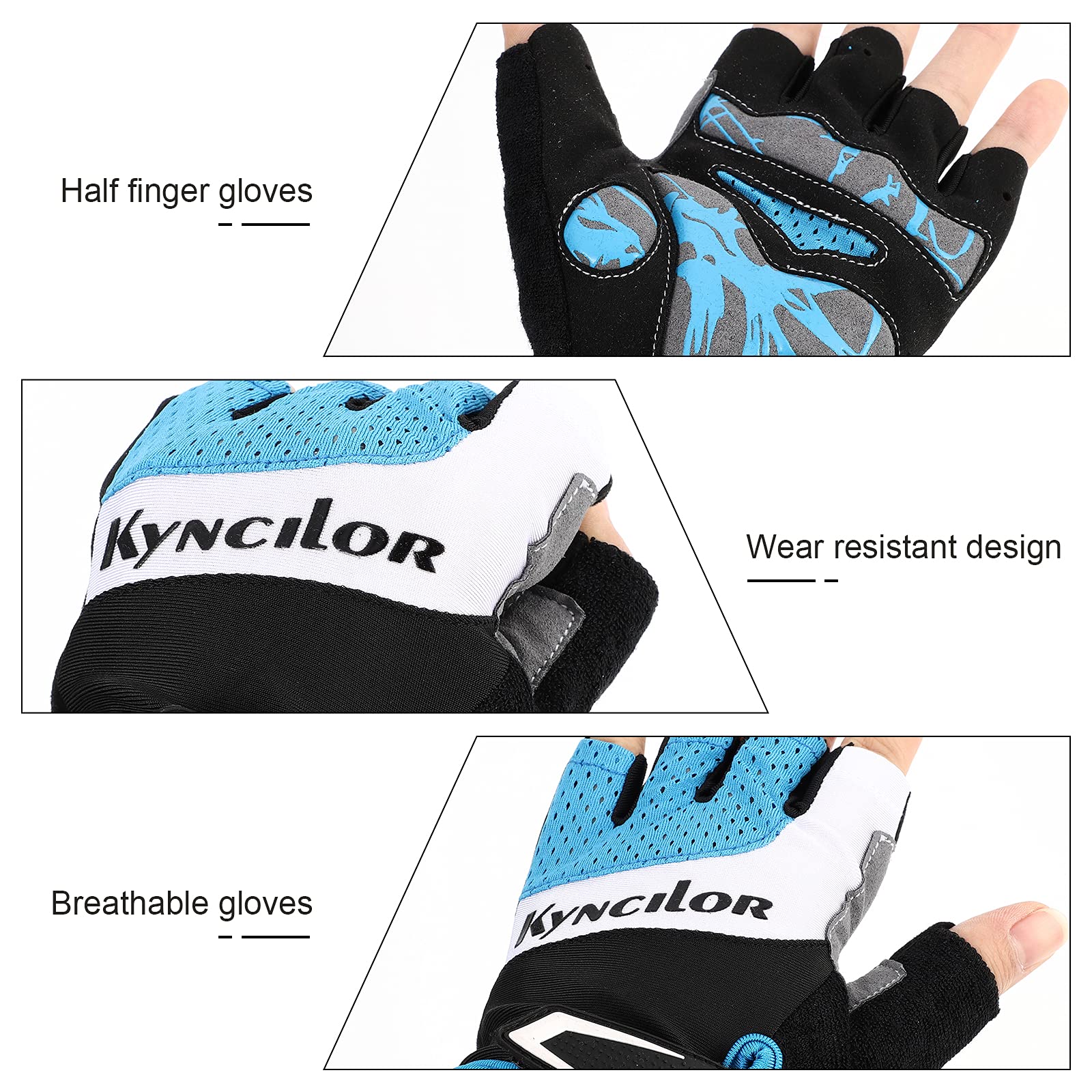 Half-Finger Gloves Cycling Bike Gloves Climbing Gloves Bike Riding Gloves Hiking Gloves Half Finger Gloves Half Biker Gloves Sun Gloves Unisex Gloves Fitness Protection Microfiber