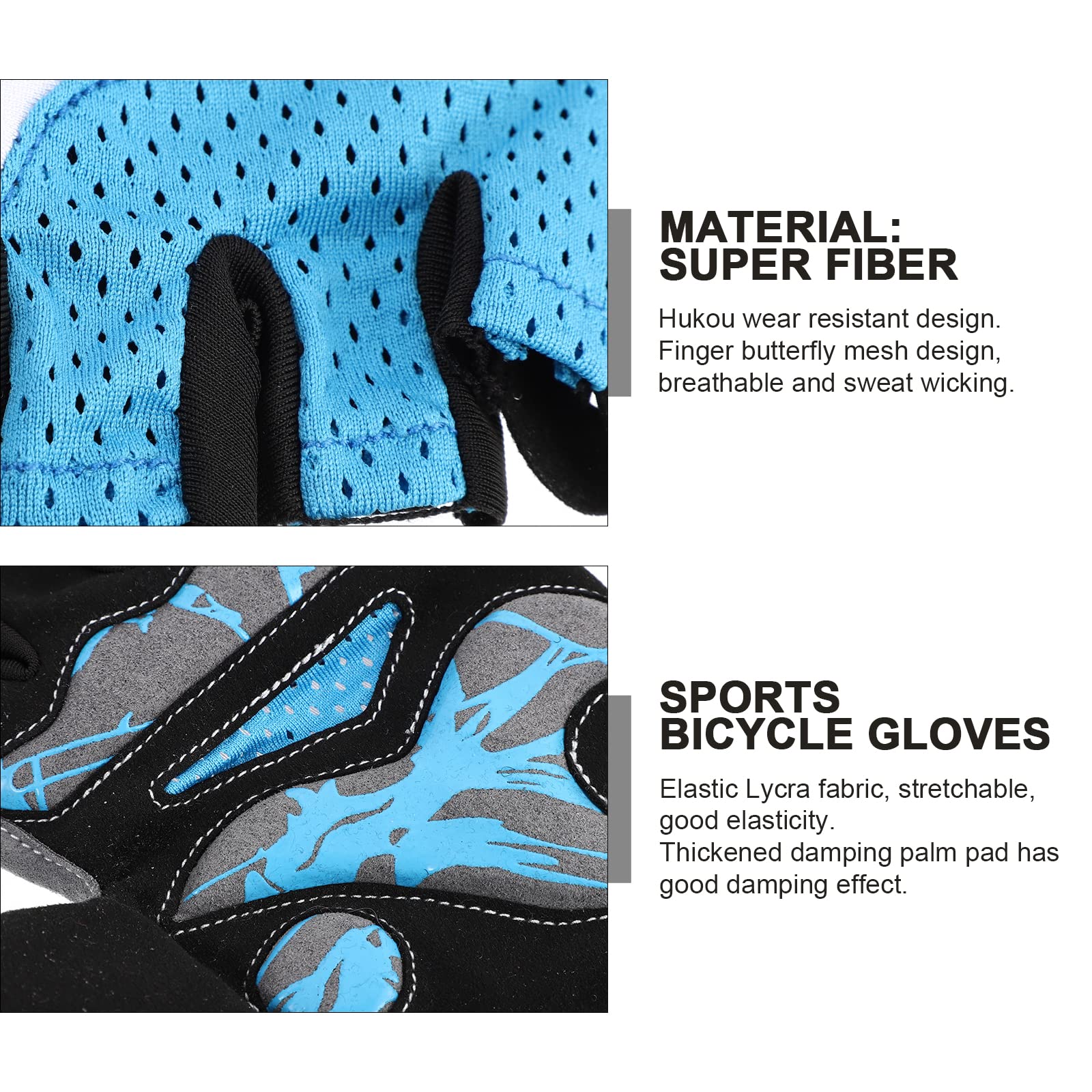 Half-Finger Gloves Cycling Bike Gloves Climbing Gloves Bike Riding Gloves Hiking Gloves Half Finger Gloves Half Biker Gloves Sun Gloves Unisex Gloves Fitness Protection Microfiber