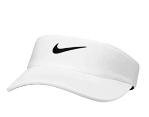 nike dri-fit aerobill women's visor (white)