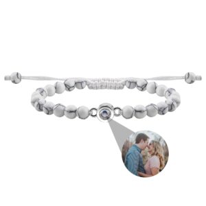 laveecat custom bracelet with picture inside, customized projection bracelets with photos, picture bracelet personalized photo, birthday anniversary memorial gifts for women/men