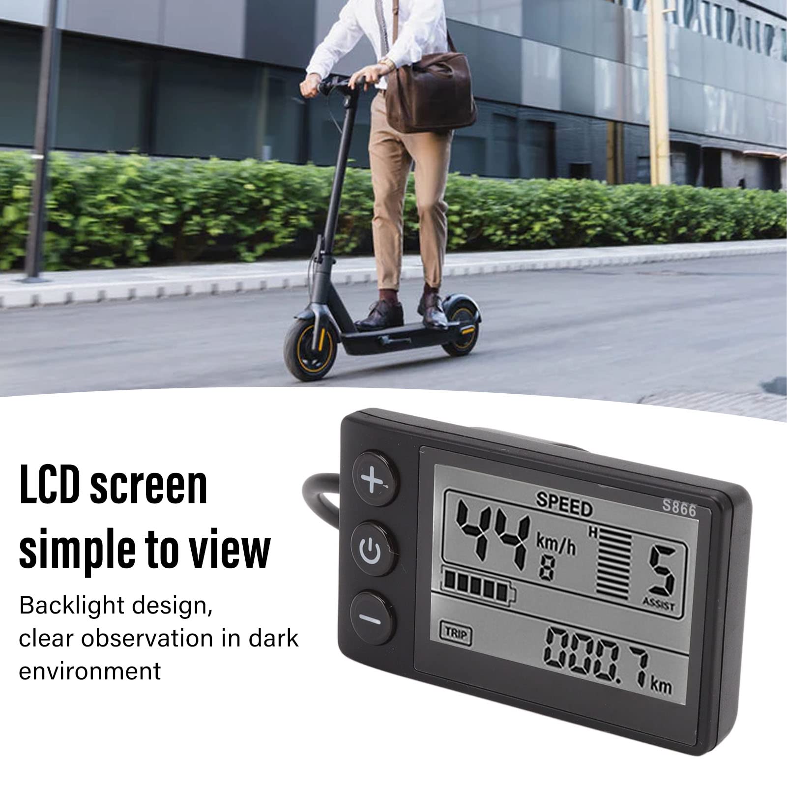 Alomejor Electric LCD Display S866 Multi Information Information Display IP65 Waterproof Panel Electric Scooter