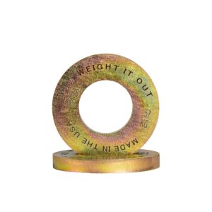 Weight It Out Solid Steel 1.25lb Gold Coated Weight Plate Pair (1)