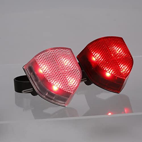 BESSTUUP Tail Light 4 LED Waterproof LAMP Reflector with Bracket Cycling ACCS