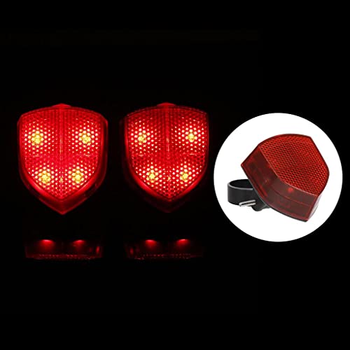 BESSTUUP Tail Light 4 LED Waterproof LAMP Reflector with Bracket Cycling ACCS