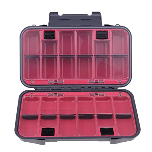 BESSTUUP 24 Compartments Fishing Box Empty Fishing Box Shockproof Bait Box Accessory Box with