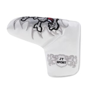 pistro Skull Waterproof Golf Putter Head Cover Universal Headcover - White