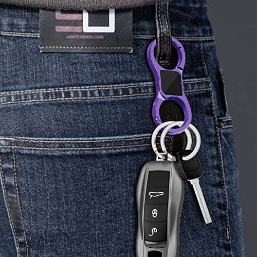 Idakekiy Key Chain Quick Release Spring with 4 Key Rings Heavy Duty Car Keychain Organizer for Men and Women