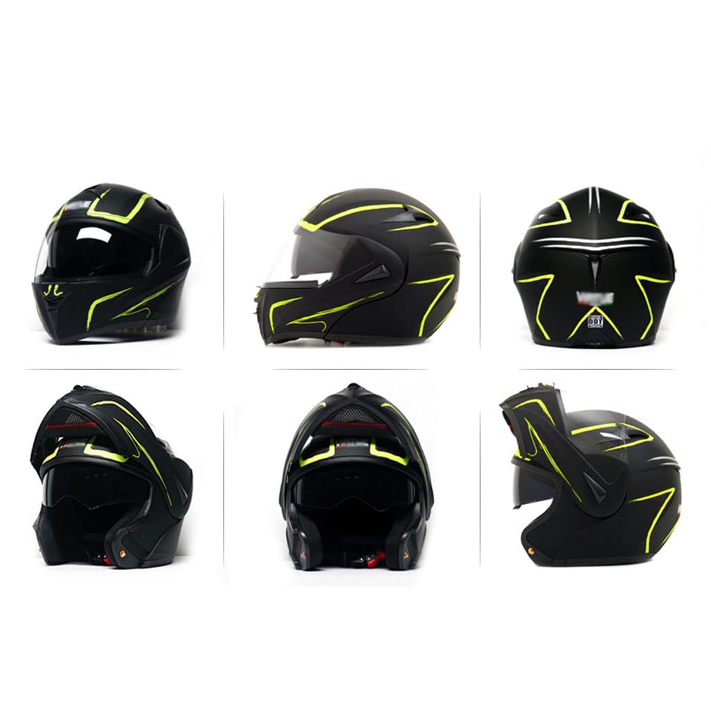 Modular Bluetooth Motocross Helmet, Flip up Full Covering Motorcycle Helmet, DOT Approved Dual Visors Full Face Racing Crash Helmets Built-in Speaker with Microphone for Adults Men Women -K-S