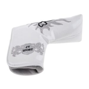 pistro skull waterproof golf putter head cover universal headcover - white