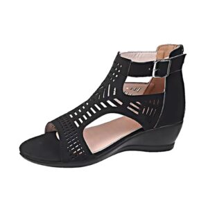 ZHOUXINGB Cute Sandals for Women Trendy, Black Sandals for Women Dressy Size 5 Sandals Cycling Dress Shoes Open Toe Shoes Purple Flats Heels Cute Spring Shoes for Women 2022