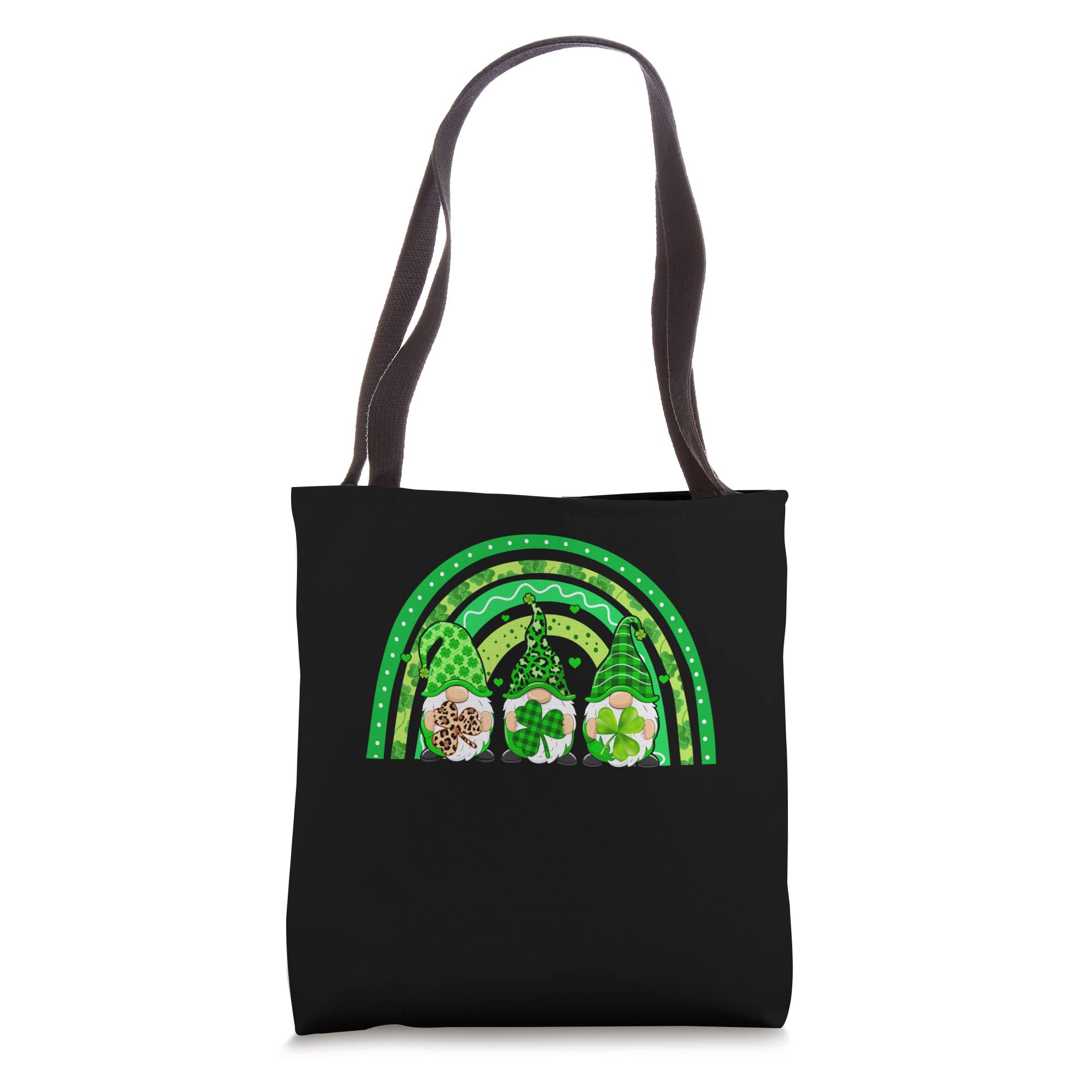 Cute Gnome Happy St Patricks Day Irish Shamrock Rainbow Tote Bag