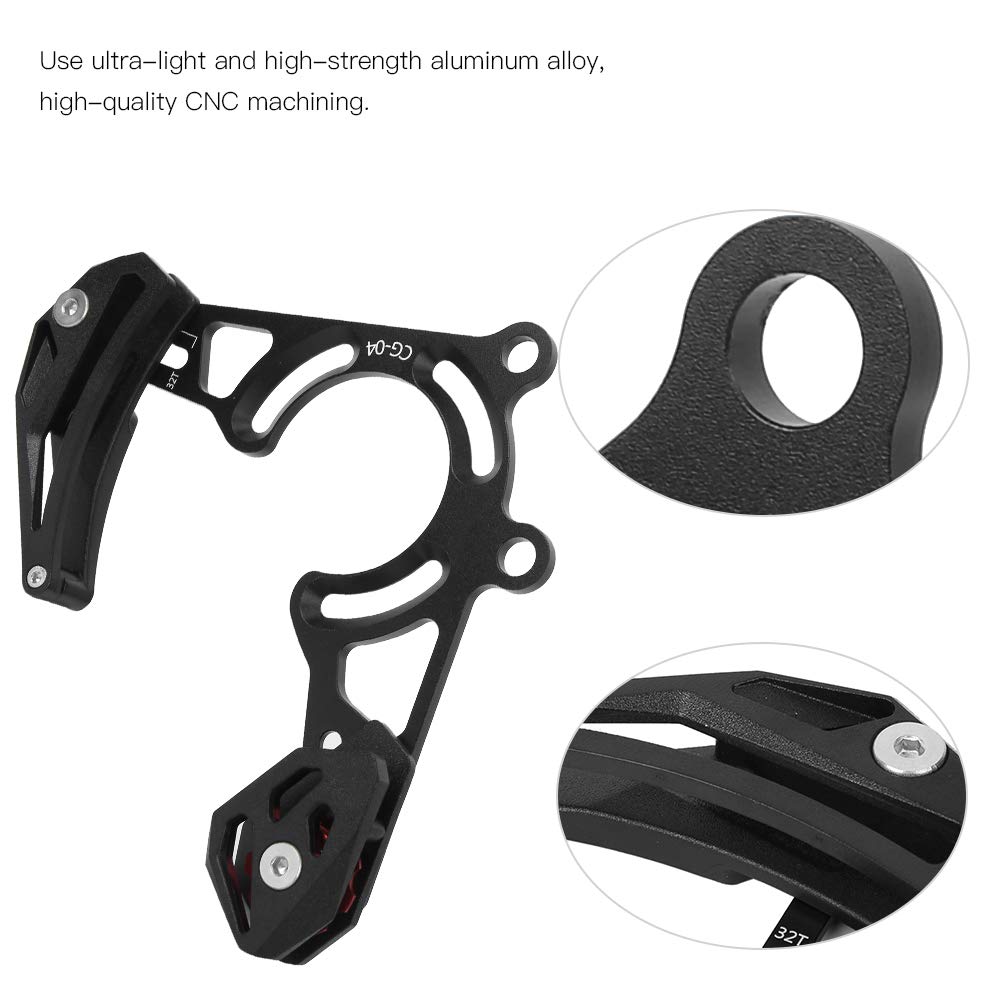 Yuecoom ZTTO Mountain Bike Chain Guide, Aluminum Alloy DH Soft Tail Chain Protector, Single Deck Crankset Chain Guide Frame Guard for 32T-38T Bike