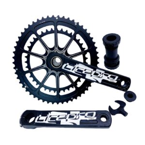 BESSTUUP Lightweight Bicycle Crankset, Bike Chainset 170mm Crank Arm 130BCD Chainring Chainwheel for Mountian Road Bicycle Component Part