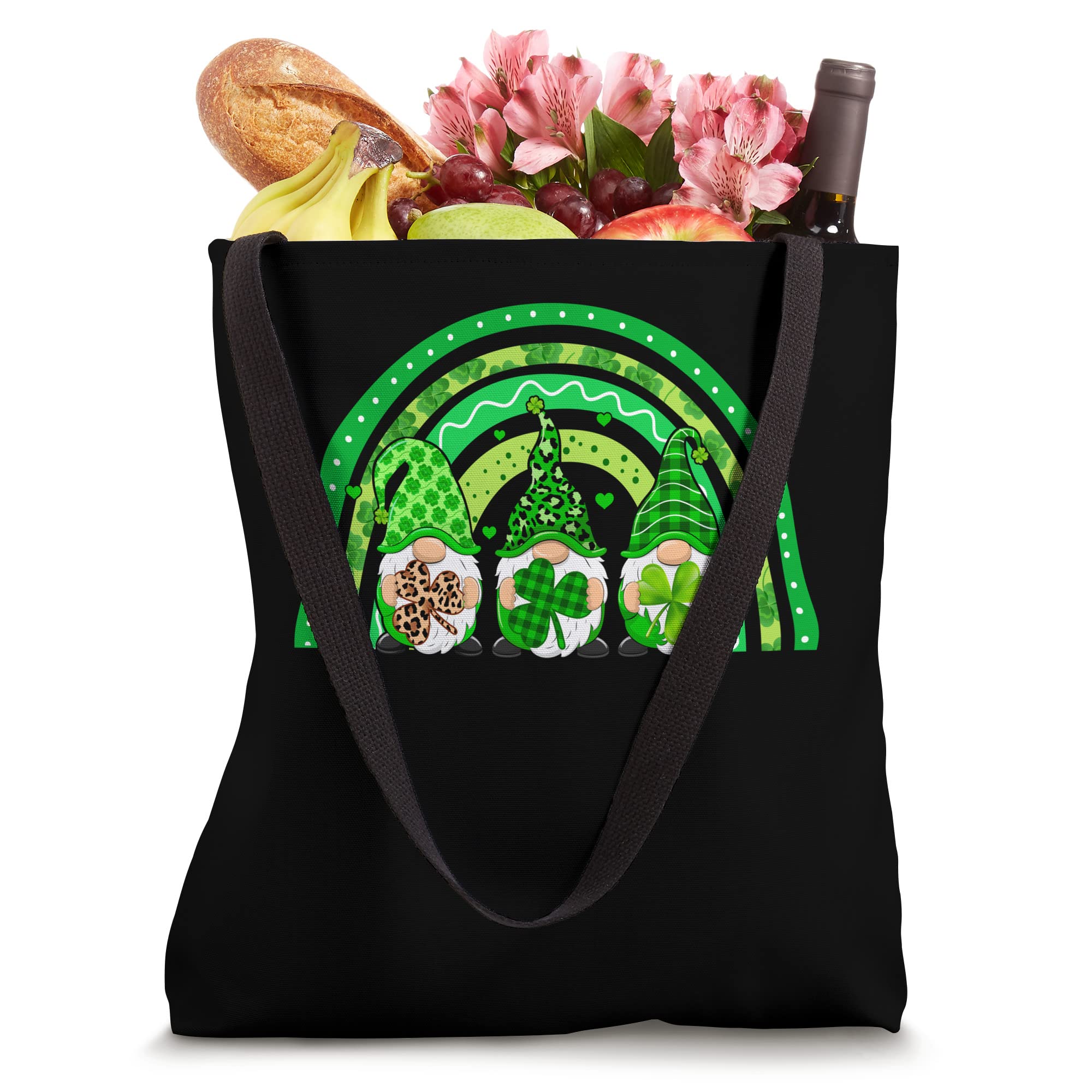 Cute Gnome Happy St Patricks Day Irish Shamrock Rainbow Tote Bag