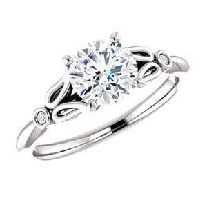 moissanite engagement rings, 1.05 ct colorless vvs1 clarity round cut solitaire diamond moissanite ring, 925 sterling silver, wedding bridal rings, vintage ring perfact for gift or as you want (9)