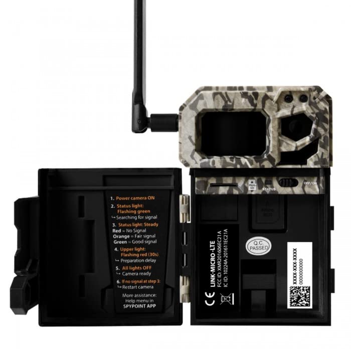 SPYPOINT Link Micro LTE V Verizon Link-Micro-LTE-V 4G IR Cellular Trail Camera with 10W Solar Panel Kit SPLB-22 and Steel Lockbox SB-300s and Locking Cable with 16GB SD Card