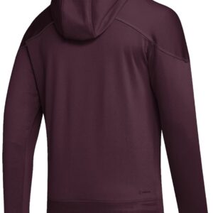 adidas Men's Stadium Fleece Embroidered Logo Pullover Hoodie – Team Maroon (M)