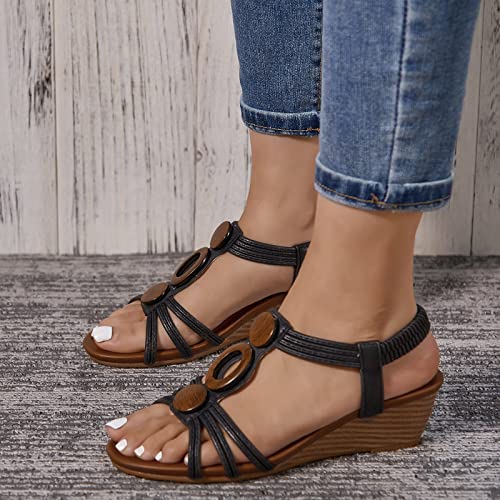 ZHOUXINGB Summer Sandals for Women Sexy, Shoes for Women Dressy Low Heel Lace Up Sandals Office Sneakers Heels Shoes Lightweight Boots Swimming Low Wedge Sandals for Women