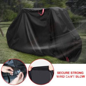 BAHULA Bike Cover, Outdoor Waterproof Bicycle Cover with Lock Hole, Rain Sun UV Dust Wind Snow Proof Bike Storage for Mountain Bike, Road Bike,Black,170X60X85cm