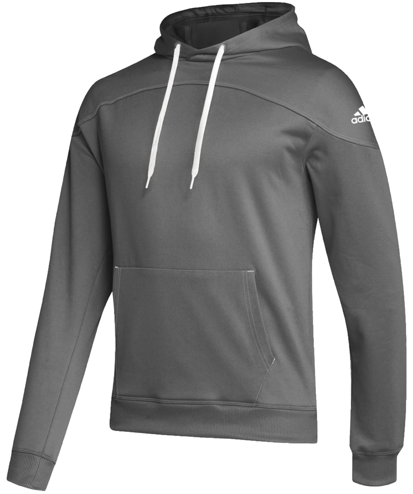 adidas Men's Stadium Aeroready Fleece Embroidered Logo Pullover Hoodie– Gray (M)