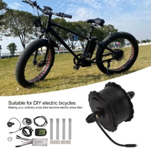 VBESTLIFE Electric Snow Conversion Kit, 36V 500W Fat Tire Front Wheel Hub Motor Kit with LCD5 Display Controller Spokes Throttle Accelerator Mounting Accessories (26 inches)