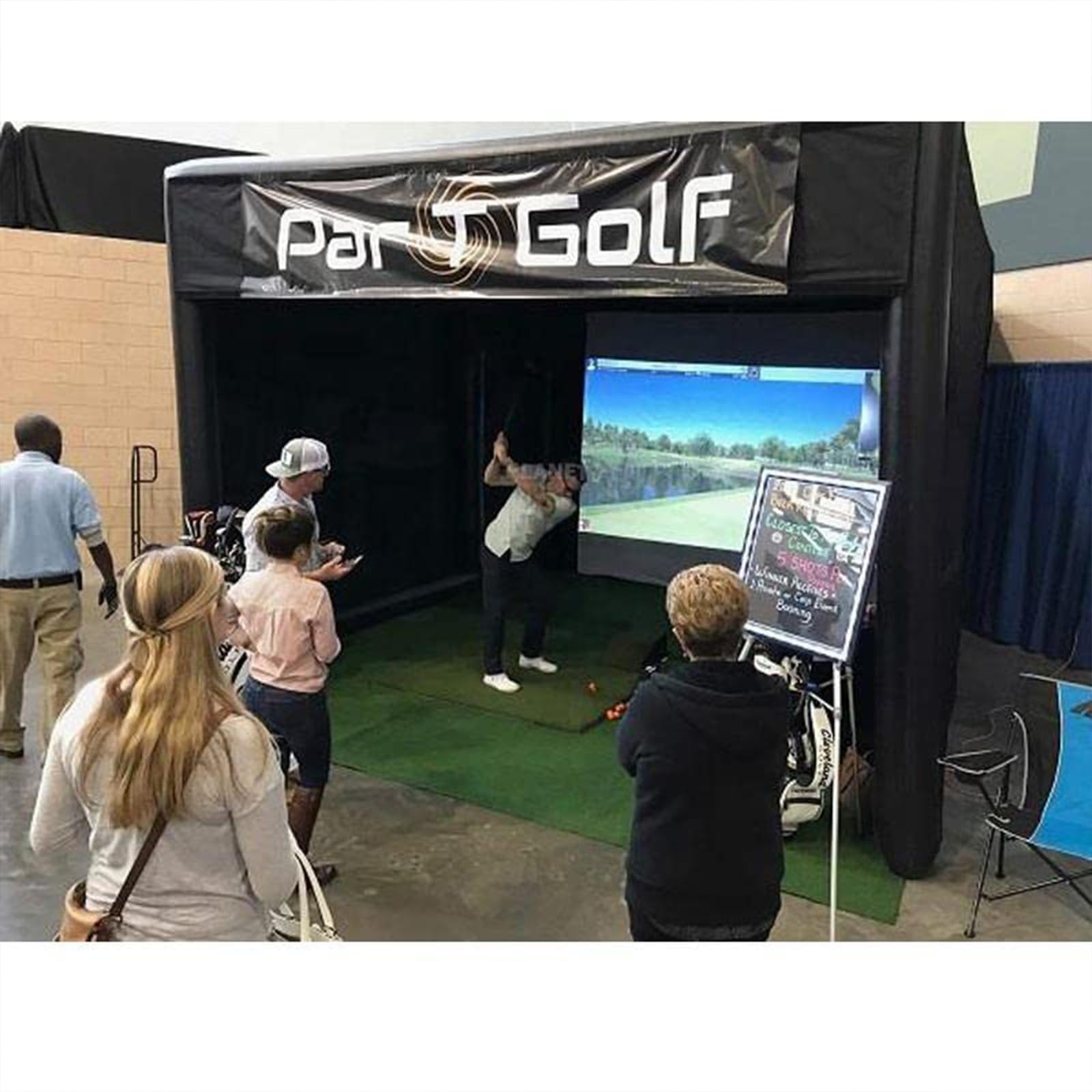 Golf Simulator Inflatable Golf Simulator with Screen Projector Shooting Tent (Inner Size: 11.8 * 9.84 * 9.84 ft)