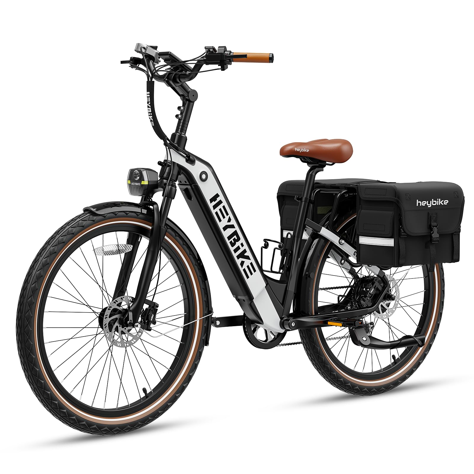 Heybike Cityrun Electric Bike, 1000W Motor Peak City Cruiser Ebike, 48V 15Ah(720Wh) Battery, 60 Miles, Step-Thru Electric Bicycle with APP Control, 3H Fast Charging, Commuter Electric Bike for Adults