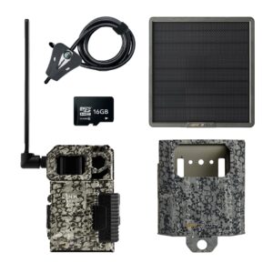 spypoint link micro lte v verizon link-micro-lte-v 4g ir cellular trail camera with 10w solar panel kit splb-22 and steel lockbox sb-300s and locking cable with 16gb sd card