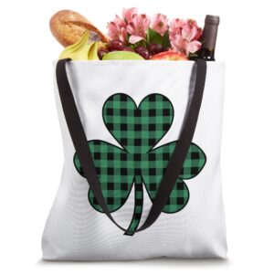 St Patricks Day Shirt Irish Women Men Plaid Graphic Shamrock Tote Bag