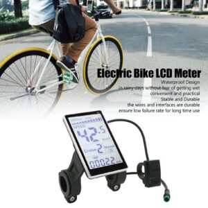 BOTEGRA M5 LCD Panel Screen, Stable Universal Easy to Install 5 Pin E Scooter LCD Display Meter for 31.8mm Electric Bikes