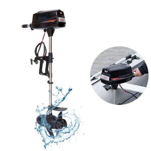 HANGKAI 60V Electric Outboard Motor Fishing Boat Trolling Engine,10HP Heavy Duty Electric Fishing Boat Motor, Brushless Electric Outboard Motor Boat Engine Propeller 2200W